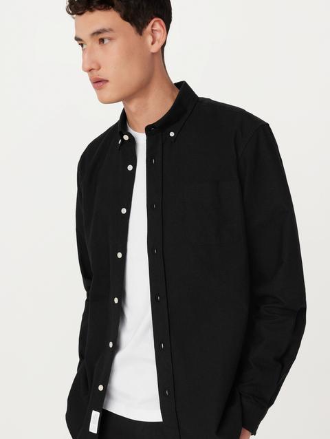 Frank And Oak The Jasper Oxford Shirt in Black Best Buy