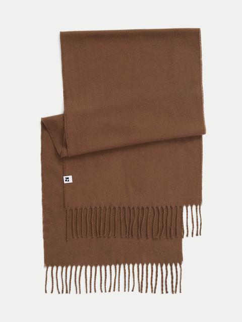 Frank And Oak The Solid Scarf in Medium Brown Best Buy